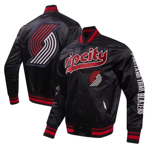 Portland Trail Blazers 2023-24 City Edition Black Satin Jacket