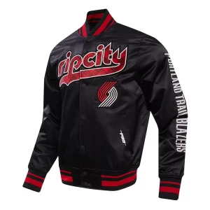 Portland Trail Blazers 2023 & 24 City Edition Black Satin Jacket