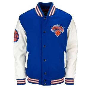 Prospect NY Knicks Blue and White Varsity Jacket