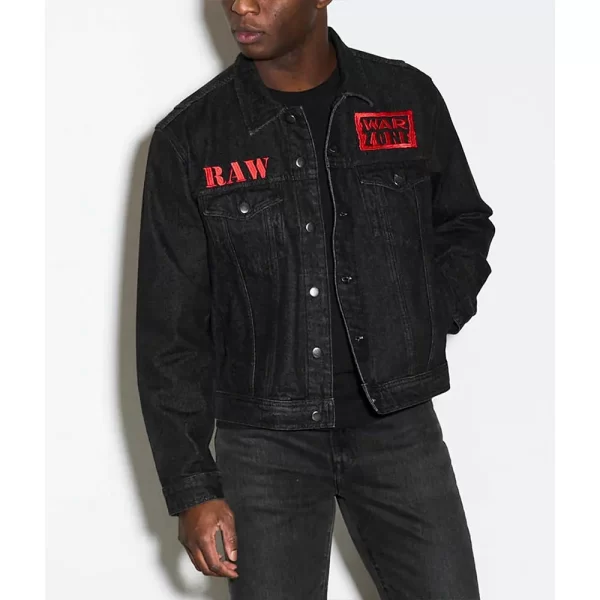 Raw is War Denim Black Jackets