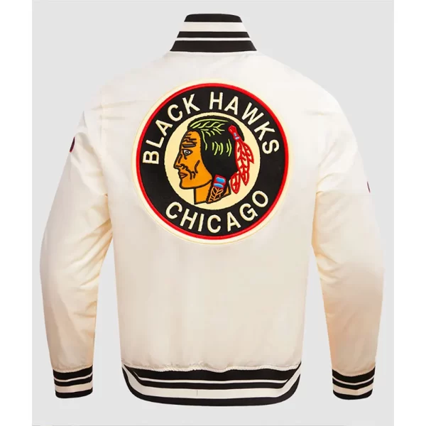 Retro Classic Rib Chicago Blackhawks Satin Jacket