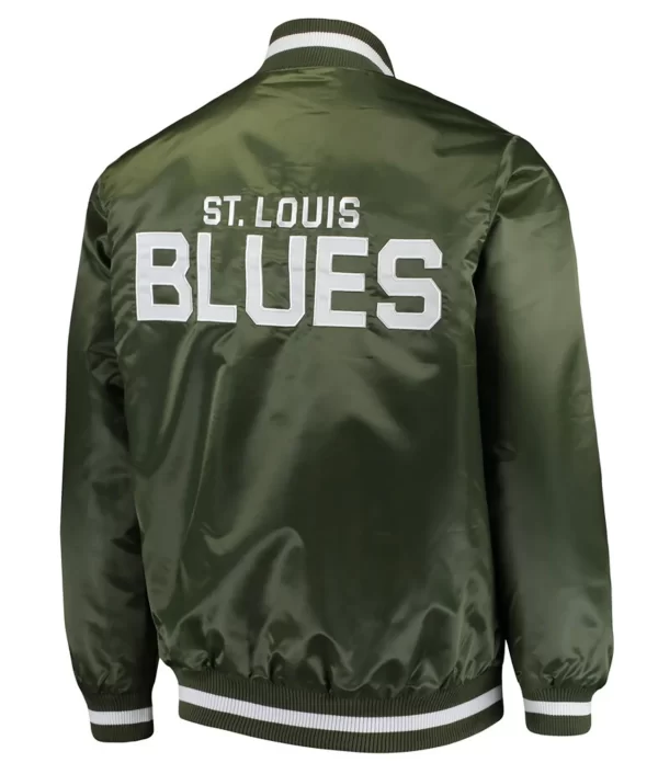 St. Louis Blues Green Full-Snap Satin Jacket