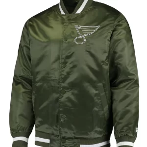 St. Louis Blues Green Satin Jacket