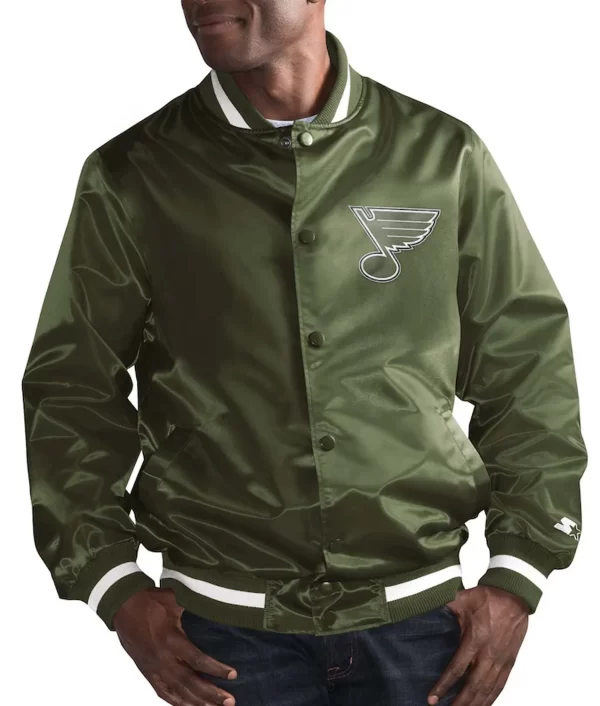 St. Louis Blues Satin Green Jacket