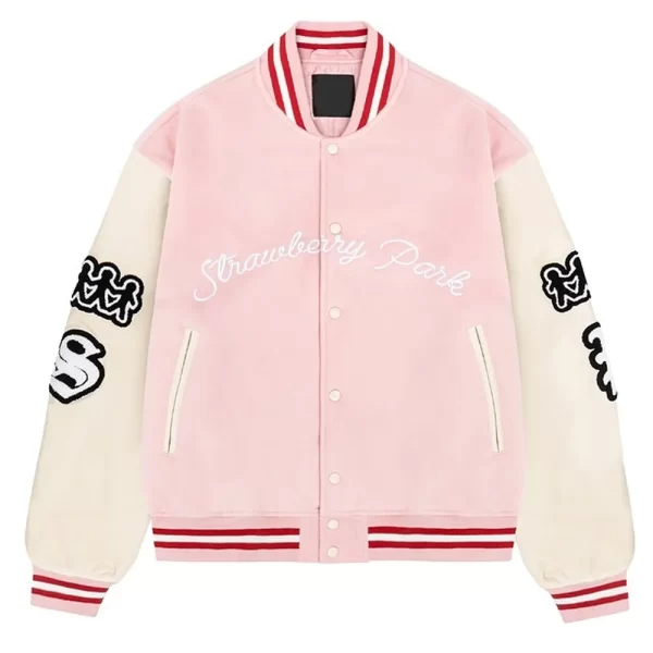 Strawberry Park Valentine’s Day Wool Varsity Jacket