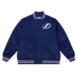 Tampa Bay Lightning Heavyweight Blue Satin Jacket