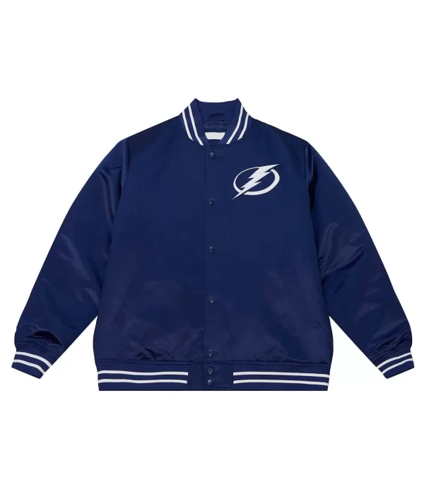 Tampa Bay Lightning Heavyweight Blue Satin Jacket