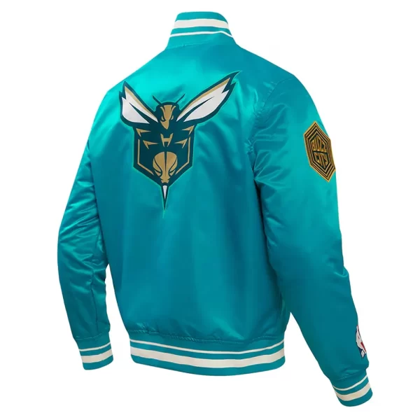 Teal 2023-24 Charlotte Hornets City Edition Varsity Satin Jacket