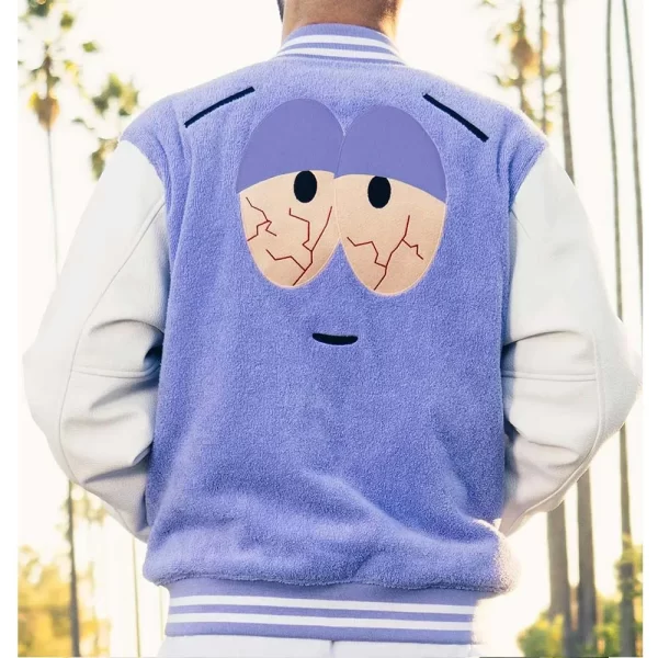 Towelie Purple & White Varsity Jacket