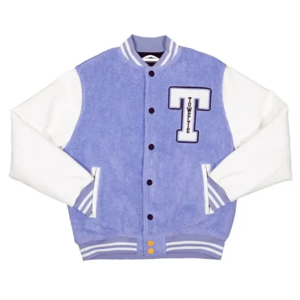 Towelie Purple and White Varsity Jacket