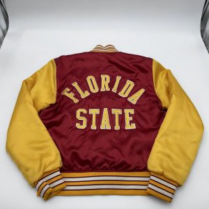 Vintage 80s Mens BIKE Florida State Seminoles FSU Varsity Satin Jacket