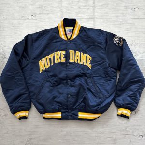 Vintage 80s NCAA Notre Dame Fighting Irish Starter Satin Jacket