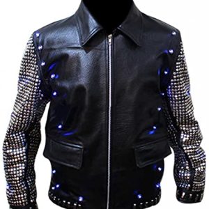 WWE Chris Jericho Light Up Leather Black Jacket