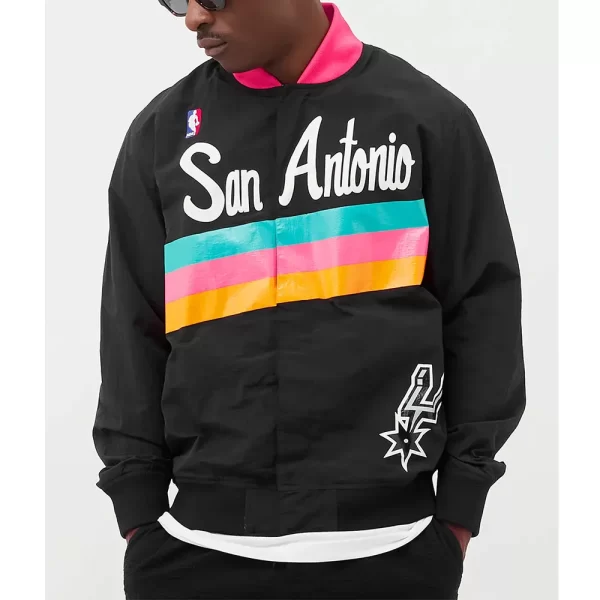 Warm Up San Antonio Spurs Black Jackets