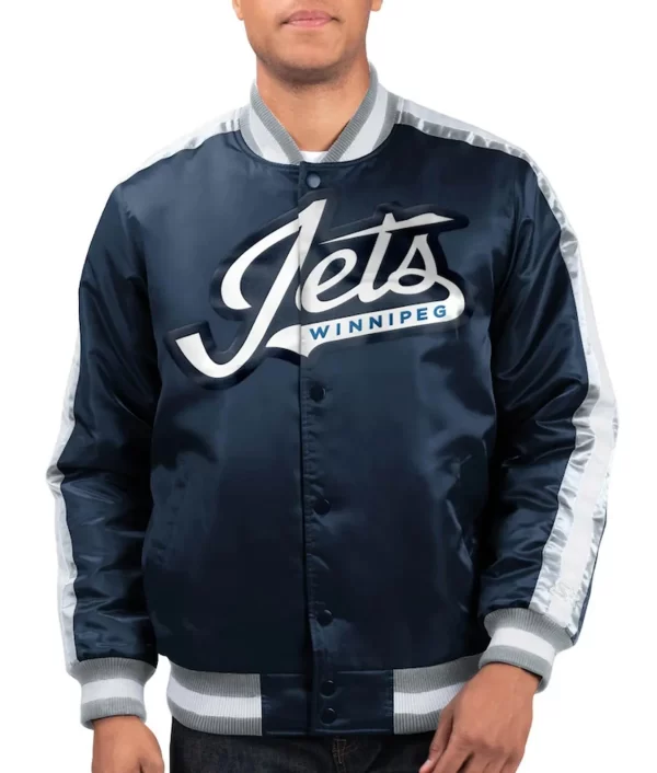 Winnipeg Jets Navy Blue O-Line Jacket