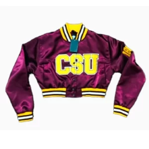 Women’s Central State University Cropped Satin Jacket