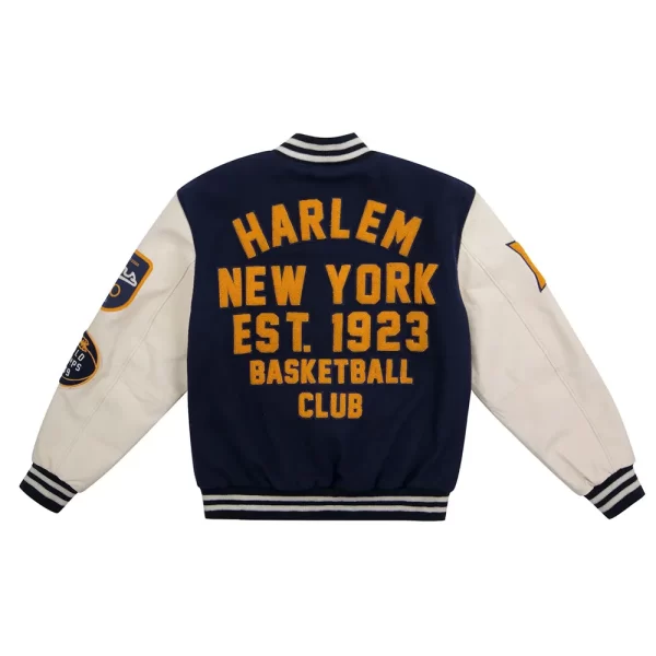 100th Anniversary New York Rens Black & White Varsity Wool Jacket