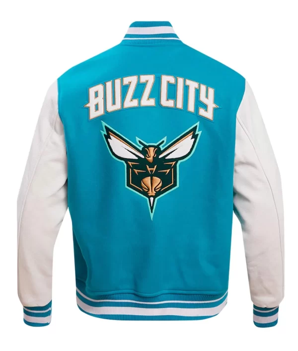 2023-24 City Edition Charlotte Hornets Teal Varsity Wool Jacket