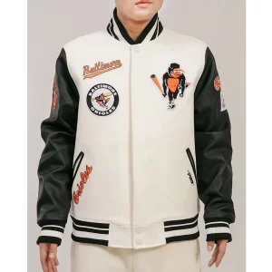 Baltimore Orioles Retro Classic Rib Wool Varsity Jacket