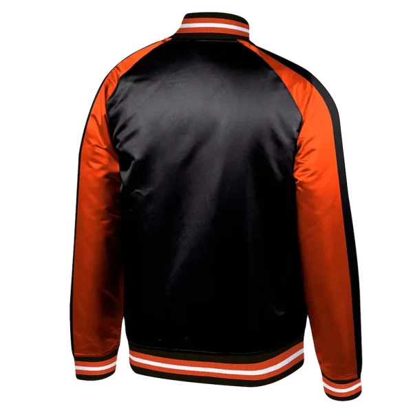 Black San Francisco Giants Colorblocked Satin Jacket