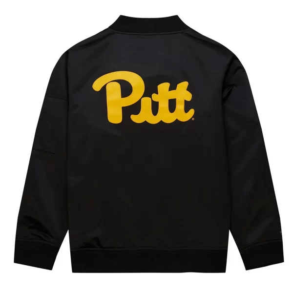 Black University of Pittsburgh Louis Riddick Lightweight Satin Jacket