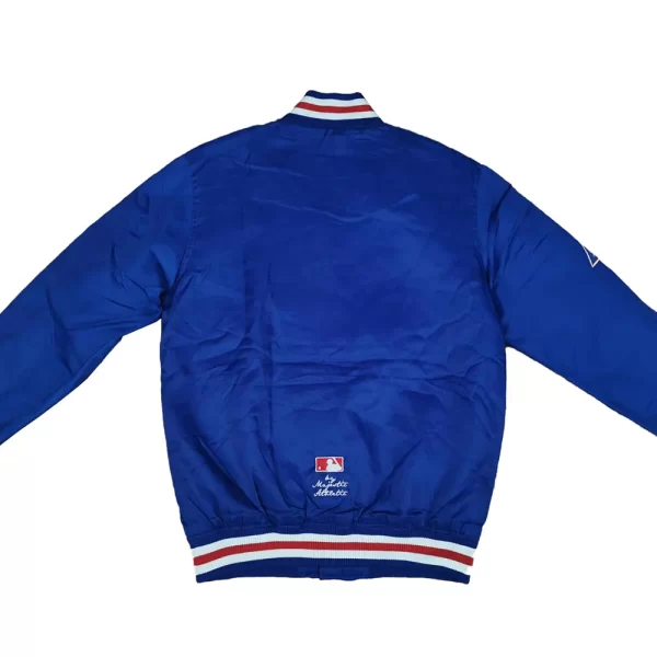 Blue Red Logo Los Angeles Dodgers Full-Snap Satin Jacket