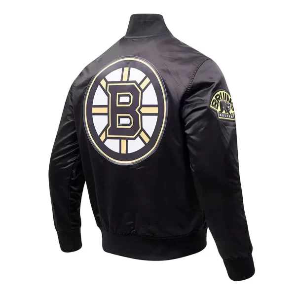 Boston Bruins Glam Satin Black Jackets