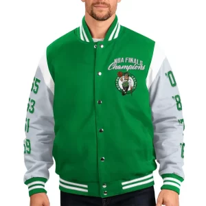 Boston Celtics Franchise Varsity Green and Gray Jacket
