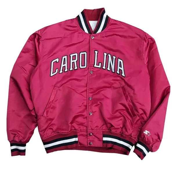 Carolina Gamecocks Bomber Burgundy Satin Jacket