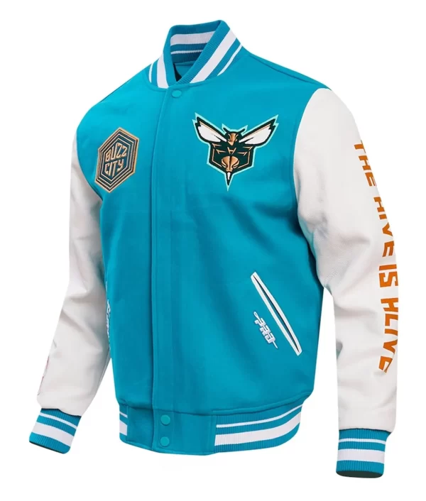 Charlotte Hornets 2023-24 City Edition Teal Varsity Jacket