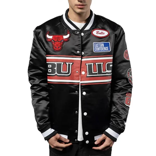 Chicago Bulls Rally Drive 2024 Satin Jacket