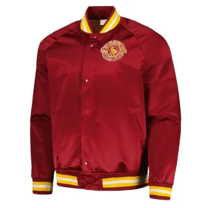 Cleveland Cavaliers Throwback Wordmark Wine Satin Jacket