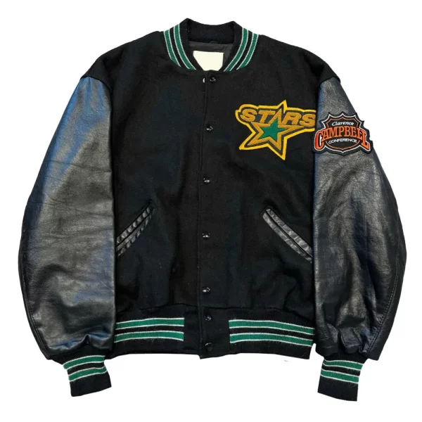 Dallas Stars 90’s Black Wool Varsity Jacket