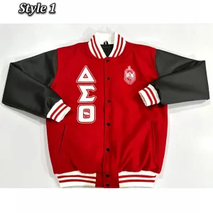 Delta Sigma Theta Ole Skool Letterman Red Jacket