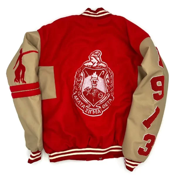 Delta Sigma Theta Ole Skool Red Varsity Wool Jacket