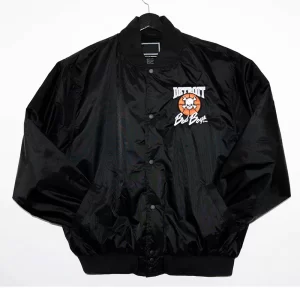 Detroit Bad Boys Coaches Black Satin Jacket