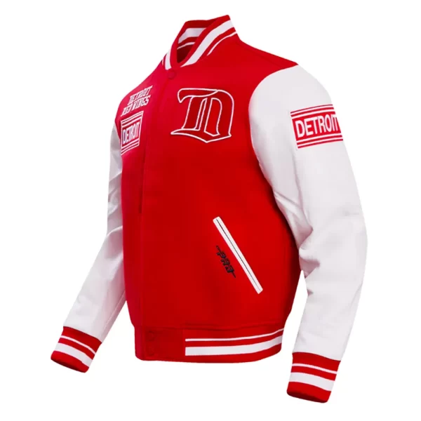 Detroit Red Wings Retro Classic Rib Varsity Jacket