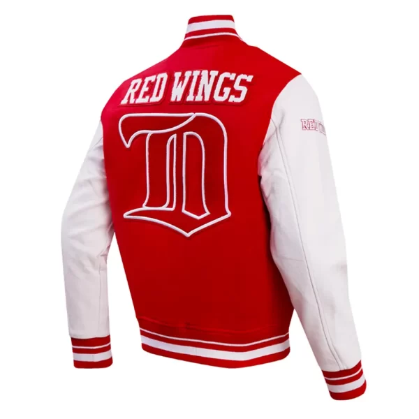 Detroit Red Wings Retro Classic Rib Varsity Jackets