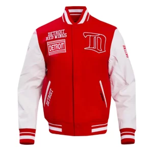 Detroit Red Wings Retro Classic Rib Wool Varsity Jacket