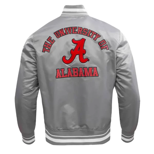 Gray University of Alabama Classic Rib Satin Jacket