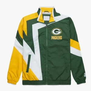 Green Bay Packers Star Windbreaker Nylon Jacket