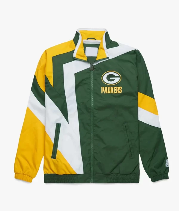 Green Bay Packers Star Windbreaker Nylon Jacket