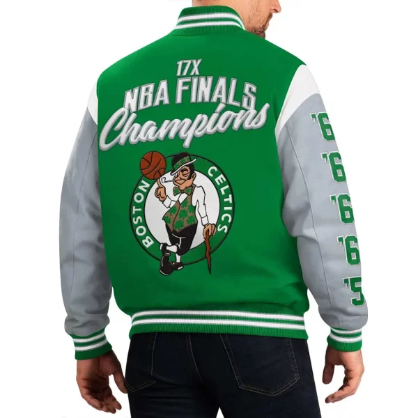 Green & Gray Boston Celtics Franchise Varsity Wool Jacket