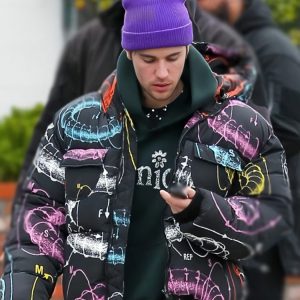 Justin Bieber Antigravity Black Puffer Jacket