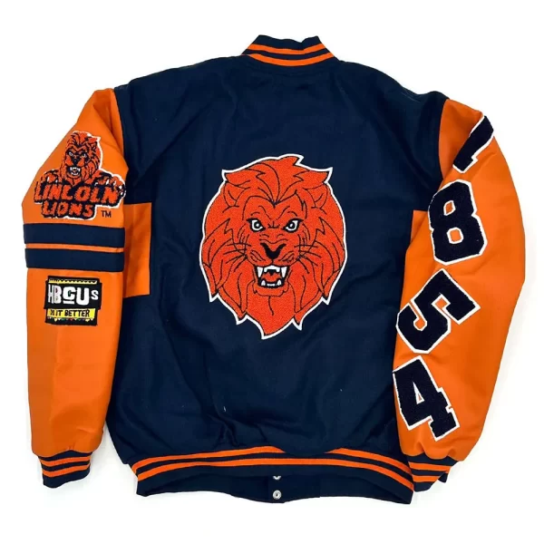 Lincoln Lions Ole Skool Varsity Full-Snap Wool Jacket