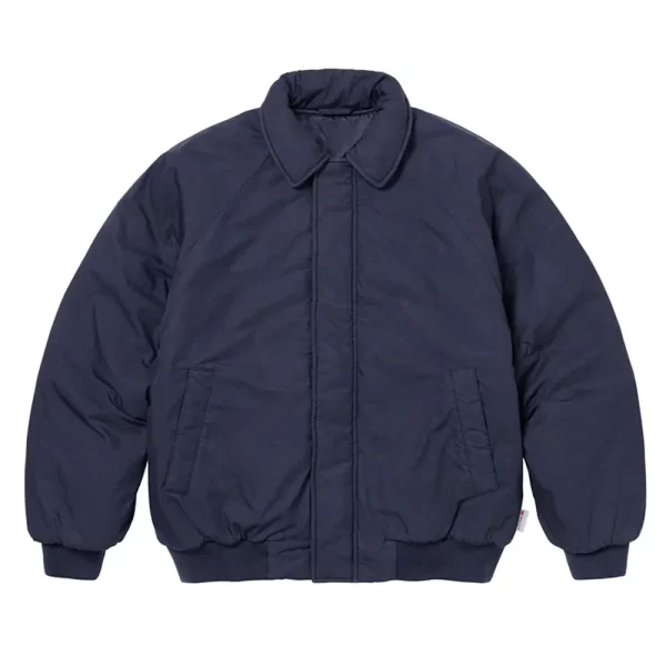 Navy Supreme Peace Embroidered Work Full-Zip Jacket