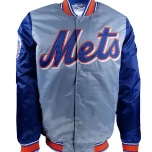 New York Mets Exclusive Gray & Blue Satin Jacket