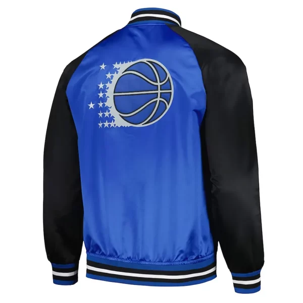 Orlando Magic Double Clutch Raglan Blue Satin Jacket