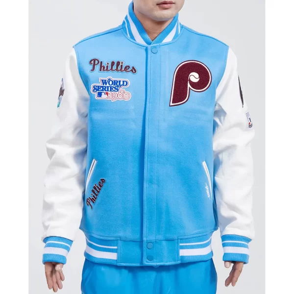 Philadelphia Phillies Retro Classic Rib Varsity Jacket