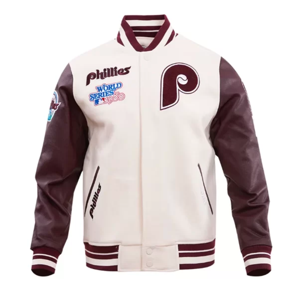 Philadelphia Phillies Retro Classic Rib Varsity Jacket